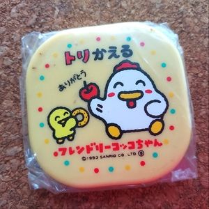 Sanrio vtg FriendlyKokko Chan chicken lovely rare mirror box comb set new
